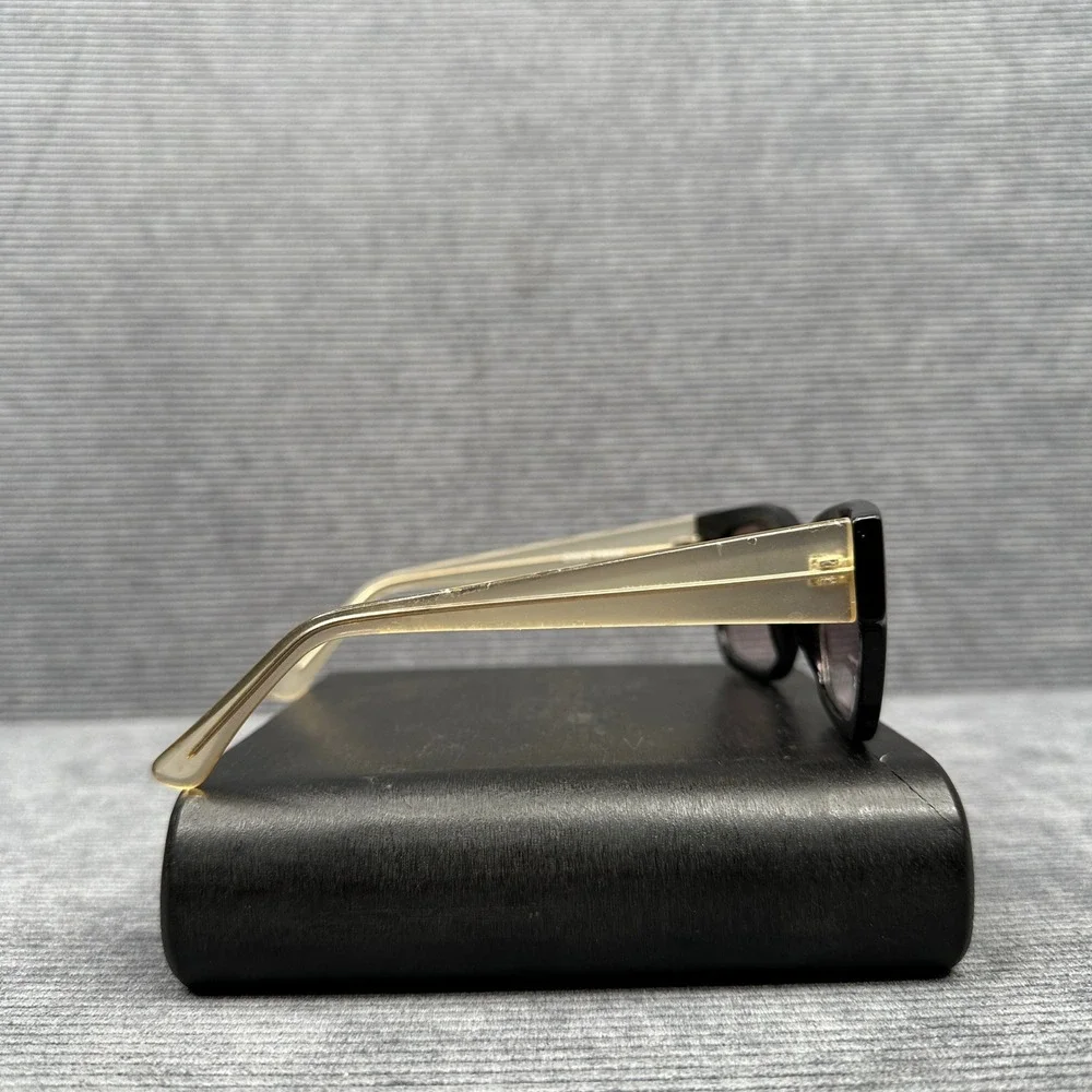 Cole Haan Y2K Sunglasses Black Square Frame Champagne Arms C6121 51-18-144